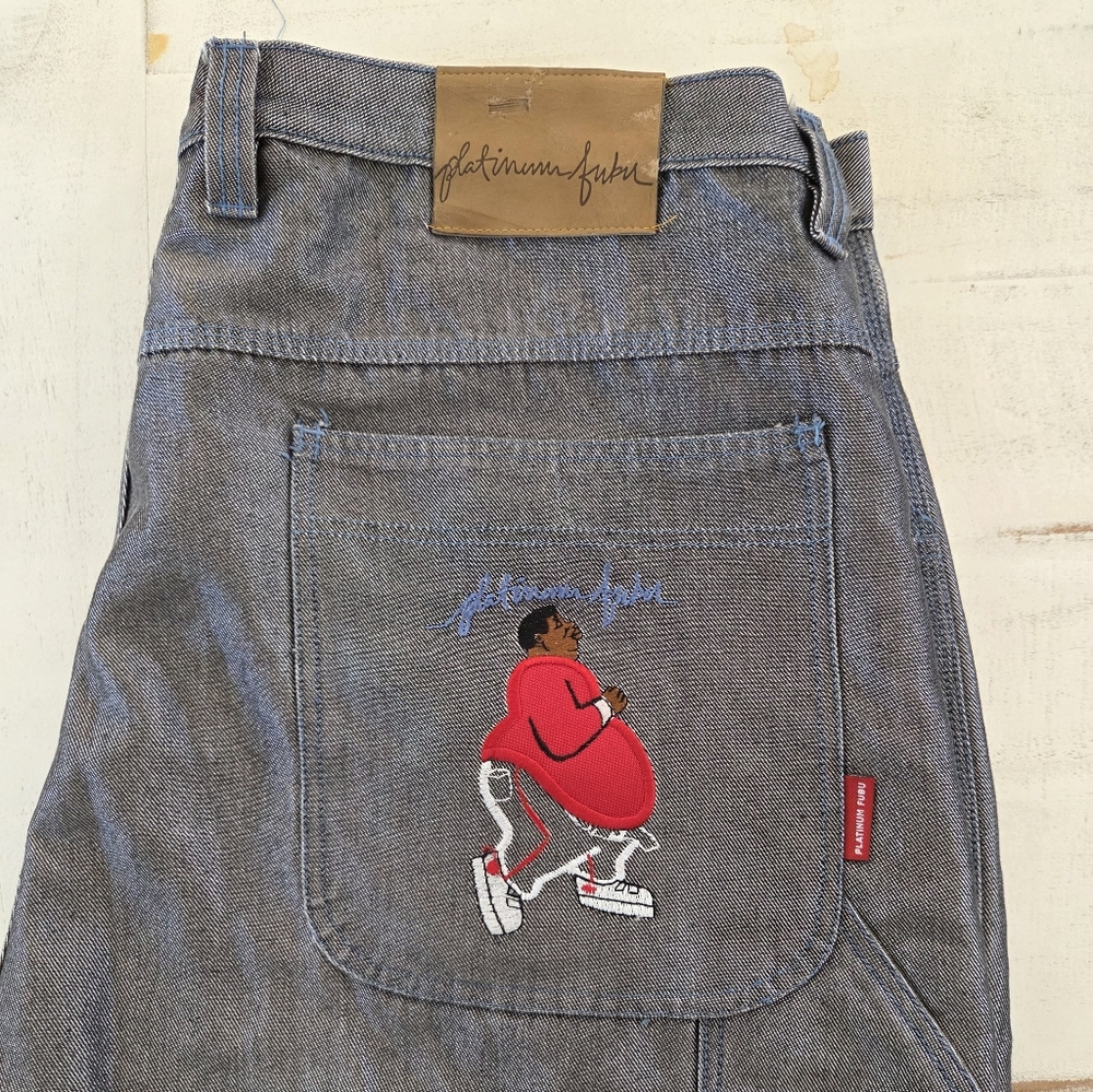 Platinum FUBU Y2K Jean Shorts Fat Albert Collab Men's 42W